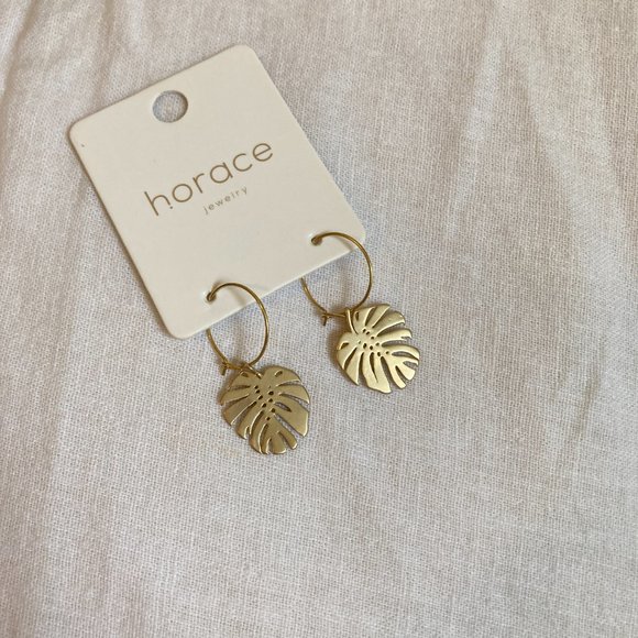 Gold Leaf Earrings - Picture 5 of 8